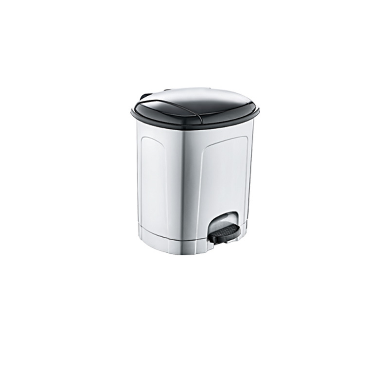 LOTUS PEDAL DUSTBIN  (5.5LT) No:1 SILVER-BLACK